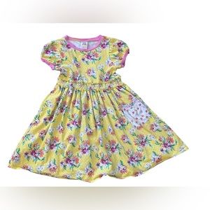 Wildflowers Size 6 Yellow Babydoll Dress –